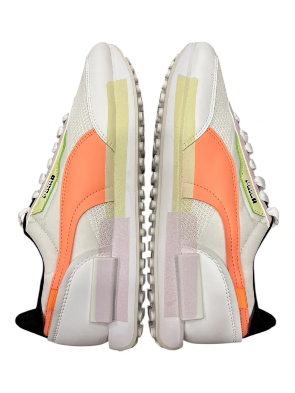 NWT’S Puma Future Rider Mis Lace Up Sneakers White and Orange SZ 9.5